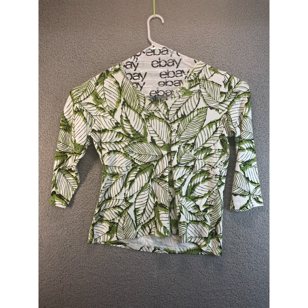 Lark Lane Womens  3/4 Sleeve Green Pullover Tunic L‎